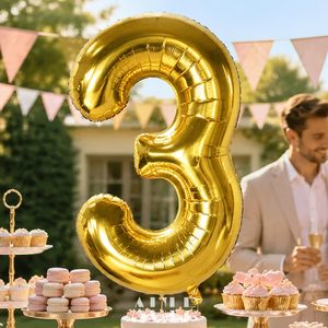Hot Sale Customizable Color Party <b>Decoration</b> Large Happy Birthday 40 Inch Number Foil <b>Balloon</b> - Product Image 5