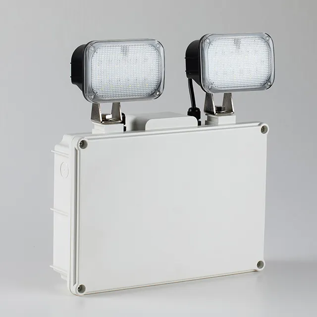 IP65 CE ROHSライト充電式LED緊急非常灯デュアルライトツインスポット非常灯