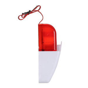 Mini sistema de alarma de seguridad duradero con cable DC 12V sirena estroboscópica intermitente luz roja Sensor de movimiento 10m rango de detección Material ABS - Product Image 3