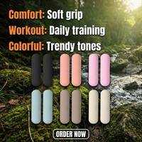 Sansd Haltères de Pilates en silicone pour femmes, Kit d'accessoires de fitness et de yoga