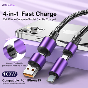 Câbles d'ordinateur tressés personnalisés de 1.2m USB à Light Ning PD 100W données de charge rapide personnalisation de petite commande - Product Image 5