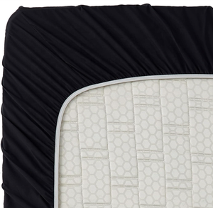 प्रमुख 1800 श्रृंखला 4 टुकड़ा ब्लैक बेड शीट सेट, गहरी जेब, झुर्रियों, फीका, दाग प्रतिरोधी, लक्जरी नरम बिस्तर की चादरें - Product Image 3