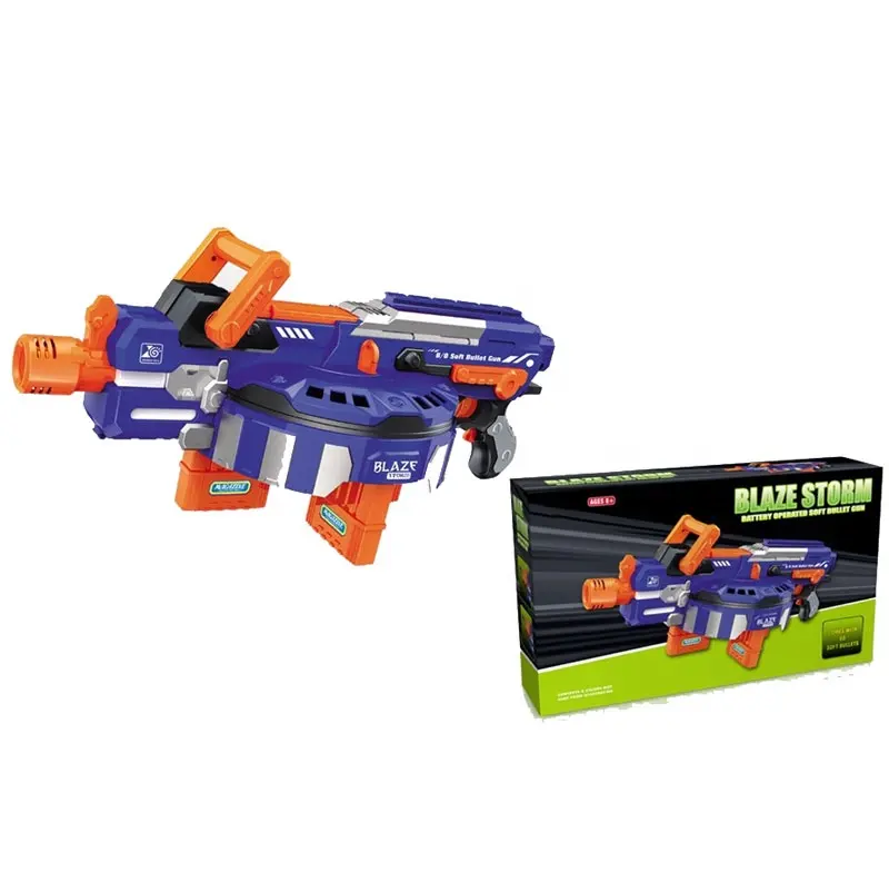 Hot Selling Plastic Elektrische Soft Bullet Toy Guns Met Shell Uitwerpen Voor Kinderen Jongens Schietspel Set
