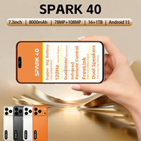 Nuevo Teléfono Spark 40 para Comunicación Diaria, 16GB+1TB, Pantalla de 7.3 Pulgadas, Cámara HD, Batería de Larga Duración, Desbloqueo Facial, Teléfono Celular Práctico