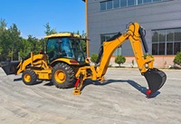 Harga Murah 4x4 Diesel Backhoe Loader Front Loader High Power Retroexcavadora Traktor Pertanian CE Excavator Dijual