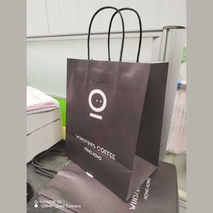 Bolsa de Papel para Envasado de Alimentos con Fondo Plano, Personalizada, Ecológica, de Kraft/Blanca/para Compras/Regalos/Café, con Asas - Product Image 5