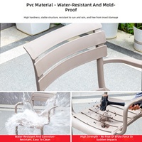 Ensemble de meubles de jardin d'extérieur de qualité commerciale, 5 pièces, résistant aux intempéries, en acier au carbone, pour bistrot, café, hôtel, balcon