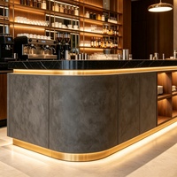 Comptoir de bar personnalisé de haute qualité pour hôtel, café, salon de thé, comptoir de réception pour hôtel, café, salon de thé, présentoir de bar