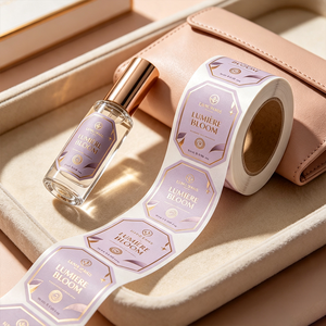 Etichette Adesive Cosmetiche TEDDY Personalizzate con Lamina Dorata, Design di Lusso con Logo, Stampa a Caldo in Oro per Etichette di Oli Essenziali - Product Image 2