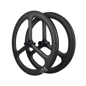 Roue en carbone vélo 20 pouces 3 rayons <span class=keywords><strong>Bmx</strong></span> <span class=keywords><strong>roues</strong></span> 451 <span class=keywords><strong>roues</strong></span> à <span class=keywords><strong>trois</strong></span> rayons frein à disque/v frein pneu <span class=keywords><strong>trois</strong></span> rayons vélo <span class=keywords><strong>roues</strong></span> - Product Image 1