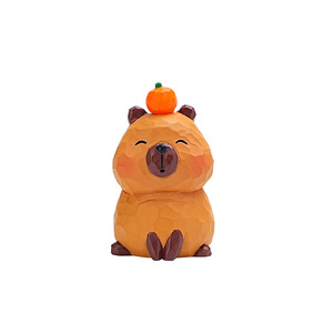 Kapibala Animal Figurine Mini Resin Ornament Cute Desktop Decor For Home Office Gift - Product Image 5