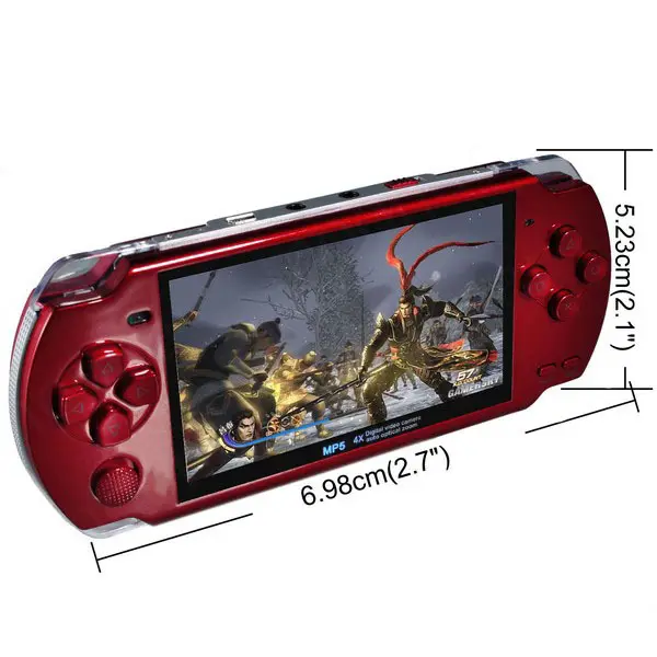 5000 giochi integrati, lettore di giochi portatile PMP da 8GB da 4.3 pollici lettore MP3 MP4 MP5 videocamera FM Console di gioco portatile