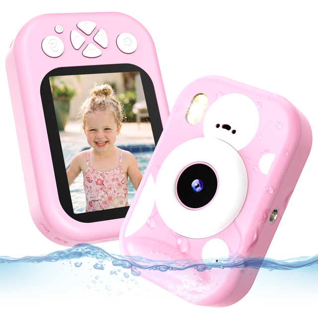 IP68 Waterproof Kids Camera, Underwater Action Camera, Built-in Funny Filters & Frames, Summer Gift for Boys Girls Ages 3-12