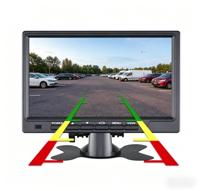 Monitor de Reversa de 7 Pulgadas de Alta Resistencia, Entrada de Video de 4 Canales, 12V/24V/36V, Cambio Automático, Pantalla IPS, Monitorización de Punto Ciego