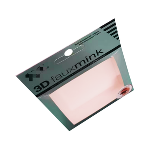 Scatola per Imballaggio Personalizzata Premium in Carta Argentata Ecologica e Resistente per Ciglia Finte con Foro Rotondo per Appendere - Product Image 4
