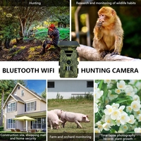 Nueva Cámara de Caza Solar 8K 60mp, Impermeable, MP4, WIFI, Infrarrojos, con Batería de 5200mAh para Observación de Animales Salvajes