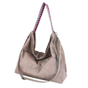 Fashionable Lazy-style Casual PU Leather <b>Tote</b> <b>Bag</b> <b>Large</b> Capacity Lightweight Tyvek Color-blocking Eco-friendly Minimalist <b>Zipper</b> - Product Image 5
