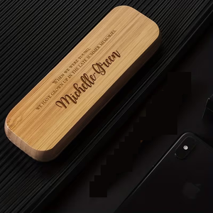 Scatole regalo personalizzate in <span class=keywords><strong>legno</strong></span> vuote per penne, graziose scatole per penne in <span class=keywords><strong>legno</strong></span>, incisione laser personalizzata per ufficio, espositore in <span class=keywords><strong>legno</strong></span> per penne - Product Image 5