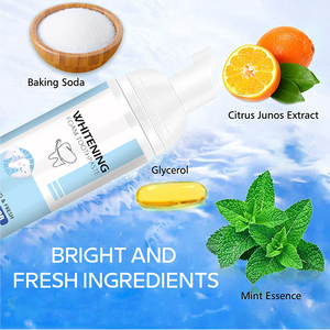 Mousse Sbiancante Naturale per Denti, OEM Personalizzato, Uso Domestico, Formato da Viaggio, Alito Fresco, Rimozione Macchie, Cura Sensibile, <span class=keywords><strong>Igiene</strong></span> <span class=keywords><strong>Orale</strong></span> - Product Image 6
