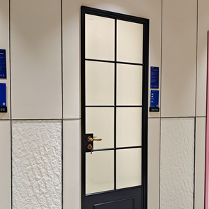 Puertas de Entrada Exteriores Deioux, Diseño de Puertas Francesas de Aluminio con Vidrio Templado, Puertas Dobles de Vidrio para Patio, Puerta Abatible NFRC - Product Image 1