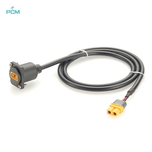 Kabel Panel Mount XT60 Male to Female Seri D 16AWG UL2464 Kabel Ekstensi Daya DC Arus Tinggi untuk Sistem Energi Drone RC EV - Product Image 1
