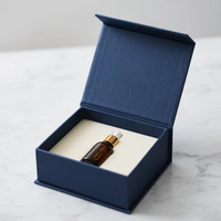 Flacon compte-gouttes en verre pour sérum ou huile essentielle de 30 ml avec fermeture magnétique personnalisée, emballage en papier avec boîte à couvercle magnétique