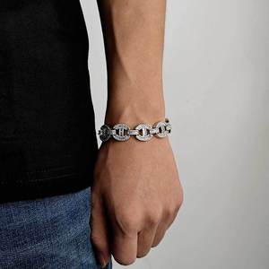 Hip Hop 16mm <b>Copper</b> Inlaid Zircon Pig Nose Cuban Chain Custom Jewelry Men's Trend <b>Bracelet</b> Tanjing - Product Image 2