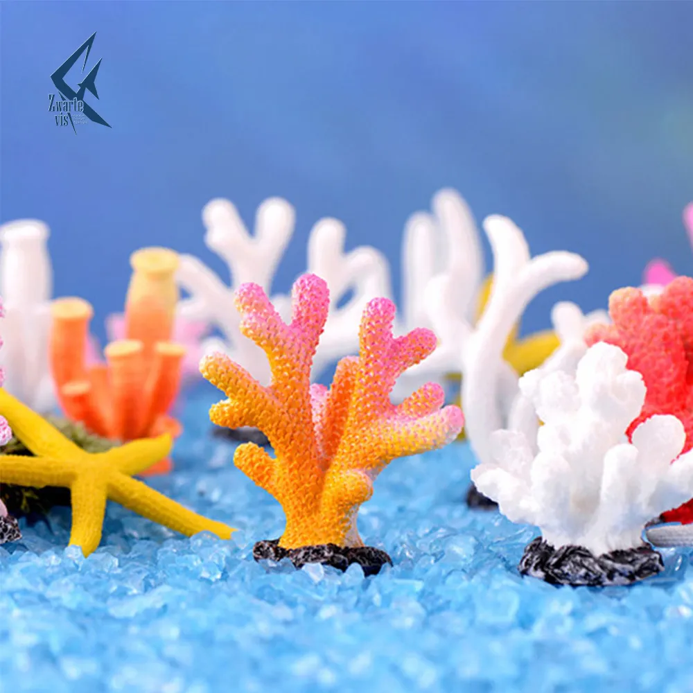 Sıcak satış akvaryum süslemeleri reçine balık tankı süs mercan denizyıldızı akvaryum dekorasyon akvaryum ve aksesuarları