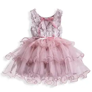 Kız elbise yaz dantel zarif elbise çocuklar için parti doğum günü balo abiye kız Frocks Infantil Vestidos C13138