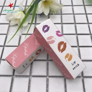 Cosmetische Verpakkingen Lippenstift Lipgloss Papier Doos Kleine Roze Lippenstift Pakket