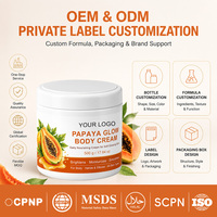 Crème Corporelle Éclaircissante Papaye OEM en Gros Marque Privée Niacinamide Squalane Vitamine C Hydratation Intense pour Adultes