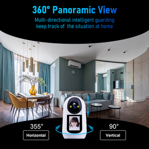 Tris Home - Cámara de Vigilancia para Bebés con Pantalla Panorámica de 360 Grados, 2.4 Pulgadas, 3MP, WIFI, IP, con Seguimiento Automático, Mini CCTV PTZ, Cámara de Seguridad Interior - Product Image 3