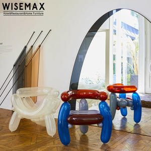WISEMAX FURNITURE Meubles design INS <span class=keywords><strong>Chaise</strong></span> <span class=keywords><strong>Ballon</strong></span> Table basse colorée en fibre de verre <span class=keywords><strong>Chaise</strong></span> d'appoint Décoration d'intérieur moderne Œuvre d'art - Product Image 1