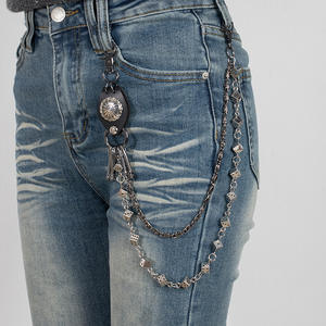 Novo Estilo Corpo Cadeia Unisex Jeans Metal Dice Belt Cadeia Hip-Hop Cintura Cadeia Versátil Ins Moda Cintura Cadeia - Product Image 2
