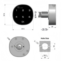 Serrure Intelligente Durable en Alliage de Zinc avec Carte Mémoire pour Porte en Acier, Entrée par Empreinte Digitale et Carte Clé pour Tiroirs, Placards, Armoires, Boîtes aux Lettres et Classeurs