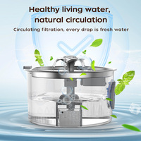 Dispensador de Agua Automático para Mascotas de Acero Inoxidable de 3.2l, Personalizable, Digital, de Gran Capacidad y Bajo Ruido