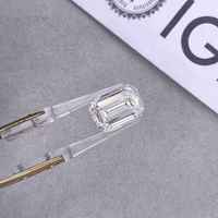 Berlian Laboratorium Bersertifikat IGI Warna D Kejernihan VVS-VS Potongan Emerald Bentuk Fancy Berlian Buatan Laboratorium HPHT CVD untuk Perhiasan