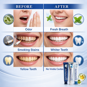 <span class=keywords><strong>Dentifrice</strong></span> <span class=keywords><strong>Miswak</strong></span> pour adultes avec niacinamide, charbon et clou de girofle pour blanchir les dents sensibles et nettoyer en profondeur la bouche - Product Image 5