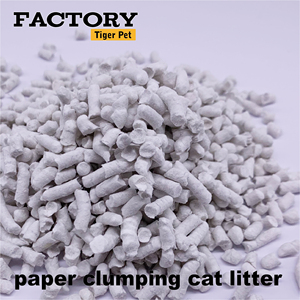 Tiger Pet Eko Dostu Gri Beyaz Kağıt Kedi Kumu 20L Doğal Koku Kontrolü Tozsuz Fabrika OEM ODM - Product Image 2
