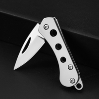 Mini couteau pliant en acier inoxydable, porte-clés, petit couteau utilitaire pliable portable pour le camping en plein air, EDC