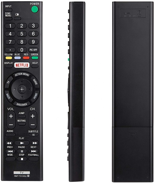 RMT-TX100U Universal Remote Control for All Sony LCD LED HDTV Smart Bravia TVs with Netflix Buttons