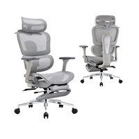 Chaise de bureau ergonomique respirante en maille de haute qualité, anti-fatigue, avec appui-tête 4D entièrement réglable, chaise d'ordinateur de bureau