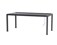 Pergola en acier pour villa 4mx6mx2.5m, moderne, à lamelles simples, avec manivelle, facilement assemblable sans poteau central