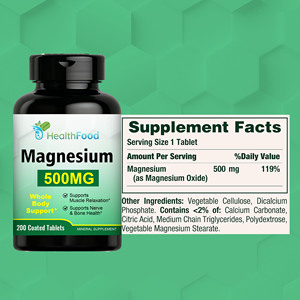 Premium Custom <b>Herbal</b> <b>Supplement</b> Magnesium Tablets Contains 500 mg Magnesium Supports Muscle Relaxation Magnesium Pills - Product Image 2