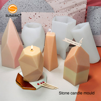 Gros Grand Résine Silicone Forme Cône Moule Pilier Bougie Moule pour Cire Fondante