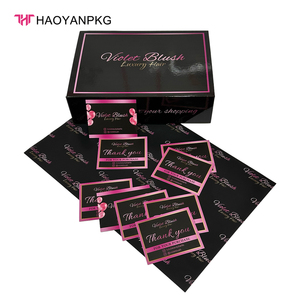 <span class=keywords><strong>Carte</strong></span> de Remerciement Personnalisée pour Emballage d'Extensions Capillaires avec Logo Privé – Emballage Cadeau en Papier pour Entreprise de Coiffure - Product Image 2