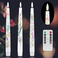 Lilin LED Tanpa Api Bentuk Bunga dengan Remote Control, Baterai, Buatan Tangan, Nyala Api 3D untuk Rumah, Pernikahan, Diwali