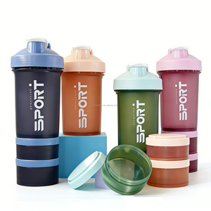 Botella Mezcladora de Proteínas 3 en 1 Personalizada con Logotipo para Gimnasio, Deportes y Aire Libre, con Caja de Almacenamiento para Pastillas y Polvo - Product Image 3