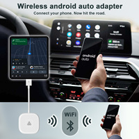 Dongle Android Auto sans fil avec WiFi 5 GHz, commande vocale Siri et cartes en ligne pour voitures Audi/VW - Adaptateur USB Plug & Play