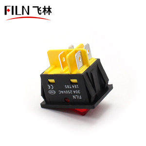 FILN KCD4 22*30mm 1NO1NC 4pin T85 "ON-OFF transparan penutup saklar <span class=keywords><strong>Rocker</strong></span> biasa tanpa lampu Led - Product Image 4